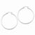 Sterling Silver Rhodium-plated 2.00mm Diamond-cut Hoop Earrings