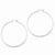 Sterling Silver Rhodium-plated 2.00mm Diamond-cut Hoop Earrings