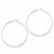 Sterling Silver Rhodium-plated 2.00mm Diamond-cut Hoop Earrings