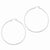Sterling Silver Rhodium-plated 2.00mm Diamond-cut Hoop Earrings
