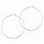Sterling Silver Rhodium-plated 2mm Polished Diamond-cut Hoop Earrings