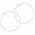 Sterling Silver Rhodium-plated 2mm Polished Diamond-cut Hoop Earrings