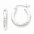 Sterling Silver Rhodium-plated 2.25 Diamond-cut Hoop Earrings