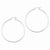 Sterling Silver Rhodium-plated 2.5mm Diamond-cut Hoop Earrings