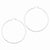 Sterling Silver Rhodium-plated 2.25mm Diamond-cut Hoop Earrings