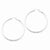 Sterling Silver Rhodium-plated 3.00mm Diamond-cut Hoop Earrings