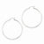 Sterling Silver Rhodium-plated 3.00mm Diamond-cut Hoop Earrings