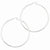 Sterling Silver Rhodium-plated 3mm Polished Diamond-cut Hoop Earrings