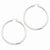 Sterling Silver Rhodium-plated 4.00mm Diamond-cut Hoop Earrings