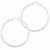 Sterling Silver Rhodium-plated 4mm Polished Diamond-cut Hoop Earrings