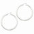 Sterling Silver Rhodium-plated 5mm Polished Diamond-cut Hoop Earrings