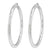 Sterling Silver Rhodium-plated 5mm Polished Diamond-cut Hoop Earrings