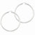 Sterling Silver Rhodium-plated 5mm Polished Diamond-cut Hoop Earrings
