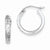 Sterling Silver Rhodium-plated In Out 3mm Diamond-cut Hoop Earrings