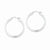 Sterling Silver Rhodium-plated In Out 3mm Diamond-cut Hoop Earrings