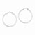 Sterling Silver Rhodium-plated In Out 3mm Diamond-cut Hoop Earrings