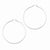 Sterling Silver Rhodium-plated In Out 3mm Diamond-cut Hoop Earrings