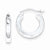 Sterling Silver Rhodium-plated Square Tube Hoop Earrings