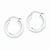 Sterling Silver Rhodium-plated Square Hoop Earrings