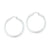 Sterling Silver Rhodium-plated Square Hoop Earrings
