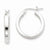 Sterling Silver Rhodium-plated Square Tube Hoop Earrings