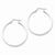 Sterling Silver Rhodium-plated Square Tube Hoop Earrings