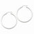 Sterling Silver Rhodium-plated Square Tube Hoop Earrings