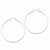 Sterling Silver Rhodium-plated Square Tube Hoop Earrings