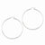Sterling Silver Rhodium-plated Square Tube Hoop Earrings