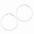 Sterling Silver Rhodium-plated Square Tube Hoop Earrings