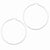 Sterling Silver Rhodium-plated Rectangular Hoop Earrings