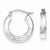 Sterling Silver Rhodium-plated Satin Finish 3.00mm Diamond-cut Tubed Hoop Earrings