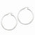 Sterling Silver Rhodium-plated Polished Satin 3.00mm Diamond-cut Hoop Earrings