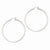 Sterling Silver Rhodium-plated 3mm Diamond-cut Square Tube Hoop Earrings