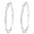 Sterling Silver Rhodium-plated Square Diamond-cut Hoop Earrings