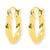 Sterling Silve 2.5x15mm Twisted Hoop Earrings
