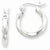 Sterling Silver Rhodium-plated Twisted Hoop Earrings