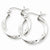 Sterling Silver Rhodium-plated 2.5mm Twisted Hoop Earrings