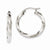 Sterling Silver Rhodium-plated 3.00mm Twisted Hoop Earrings
