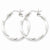 Sterling Silver Rhodium-plated 3.00mm Twisted Hoop Earrings