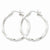 Sterling Silver Rhodium-plated 3.00mm Twisted Hoop Earrings