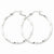 Sterling Silver Rhodium-plated 3.00mm Twisted Hoop Earrings