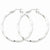 Sterling Silver Rhodium-plated 3mm Polished Twisted Hoop Earrings