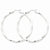 Sterling Silver Rhodium-plated 3mm Polished Twisted Hoop Earrings