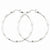 Sterling Silver Rhodium-plated 3mm Polished Twisted Hoop Earrings