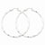 Sterling Silver Rhodium-plated 3mm Polished Twisted Hoop Earrings