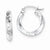 Sterling Silver Rhodium-plated Satin Finished Diamond-cut Twisted Hoop Earrings
