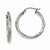 Sterling Silver Satin Diamond-cut Twist Hoop Earrings
