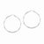 Sterling Silver Rhodium-plated Satin Diamond-cut Twist Hoop Earrings
