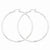 Sterling Silver Rhodium-plated Satin Diamond-cut Twist Hoop Earrings